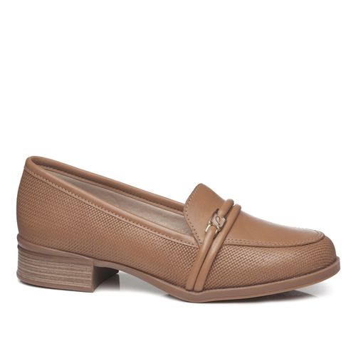 Sapato Mocassim Pegada Feminino em Couro Camel 222003-02