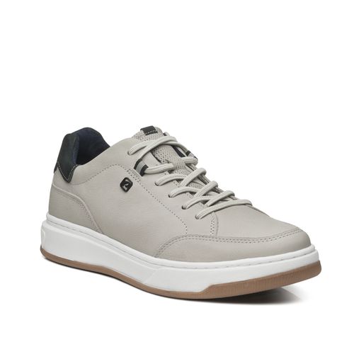 Tênis Casual Pegada Masculino em Couro Silver 111701-07