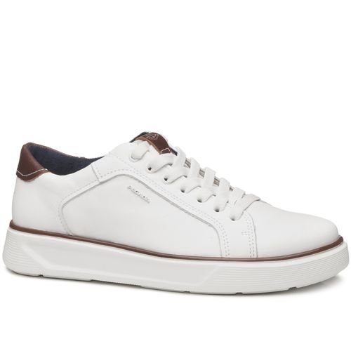 Tênis Casual Pegada Masculino em Couro Branco 110931-01