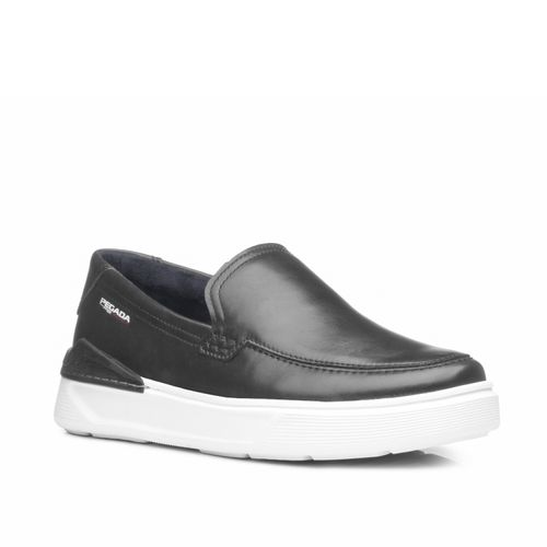 Tênis Casual Pegada Masculino em Couro Preto 110902-04