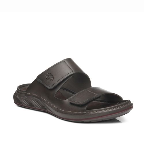 Chinelo Pegada Masculino em Couro Brown 134101-04