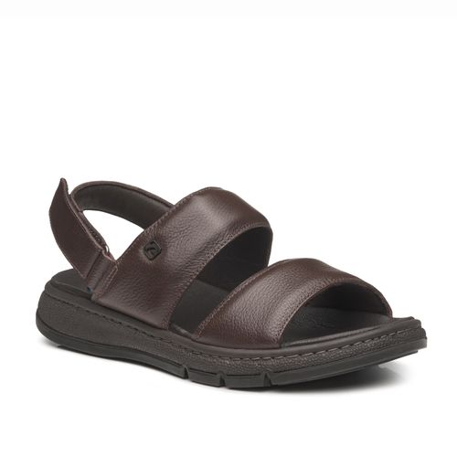 Sandália Pegada Masculina em Couro Chocolate 134303-03