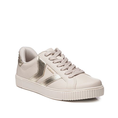 Tênis Pegada Feminino em Couro Off White 219021-03