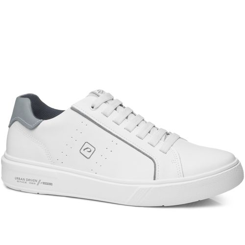 Tênis Casual Pegada Masculino em Couro Branco 111901-02