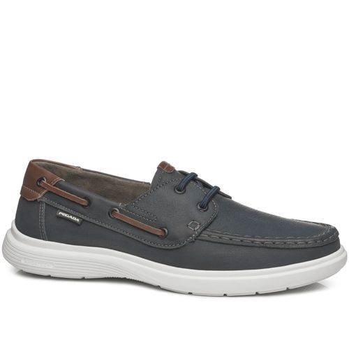 Mocassim Pegada Masculino em Couro Blue 142203-05