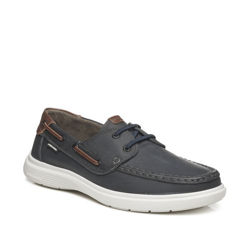 Mocassim Pegada Masculino em Couro Blue 142203-05