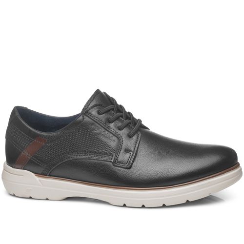 Sapato Casual Pegada Masculino em Couro Preto 126603-01