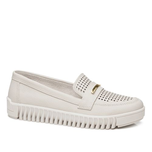 Tênis Pegada Feminino em Couro Off White 210516-05