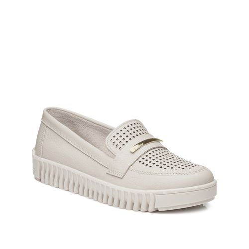 Tênis Pegada Feminino em Couro Off White 210516-05