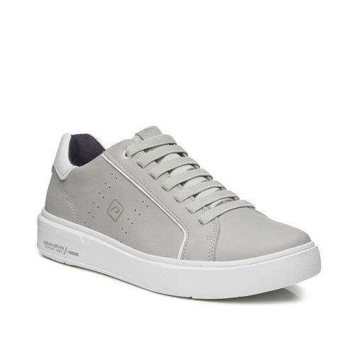 Tênis Casual Pegada Masculino em Couro Cinza 111901-09