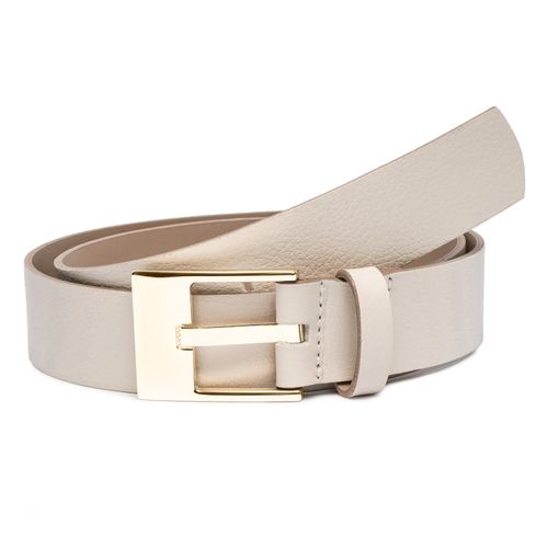 Cinto Pegada Feminino em Couro Off White CI001206-04