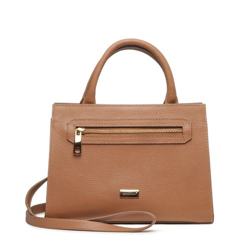 Bolsa Pegada Tote em Couro Camel Média BO210005-05