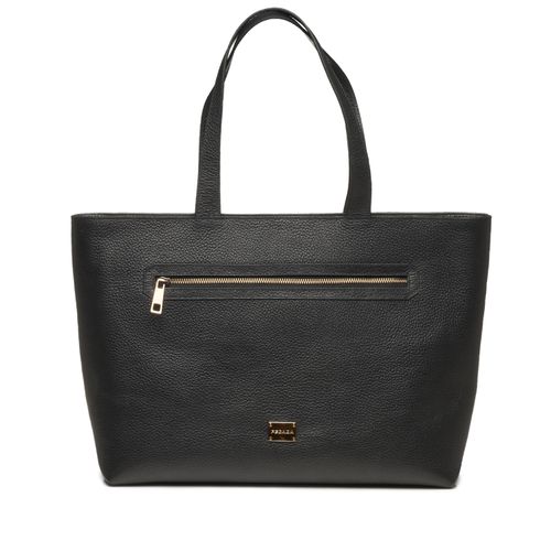 Bolsa Pegada Shopping em Couro Preto Grande BO210006-01