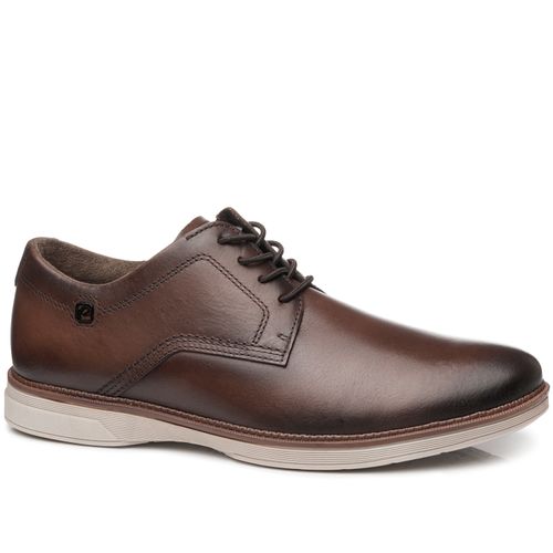 Sapato Casual Pegada Masculino em Couro Pinhão 126701-03