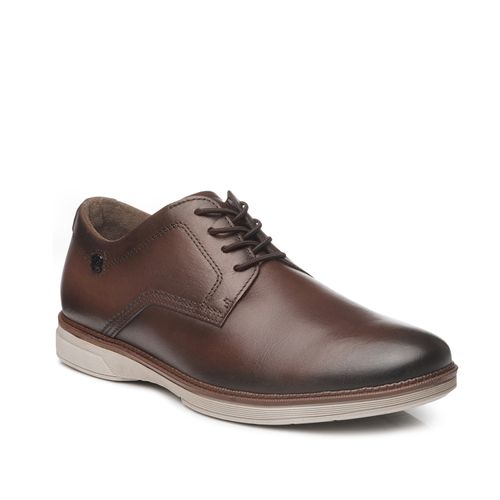 Sapato Casual Pegada Masculino em Couro Pinhão 126701-03