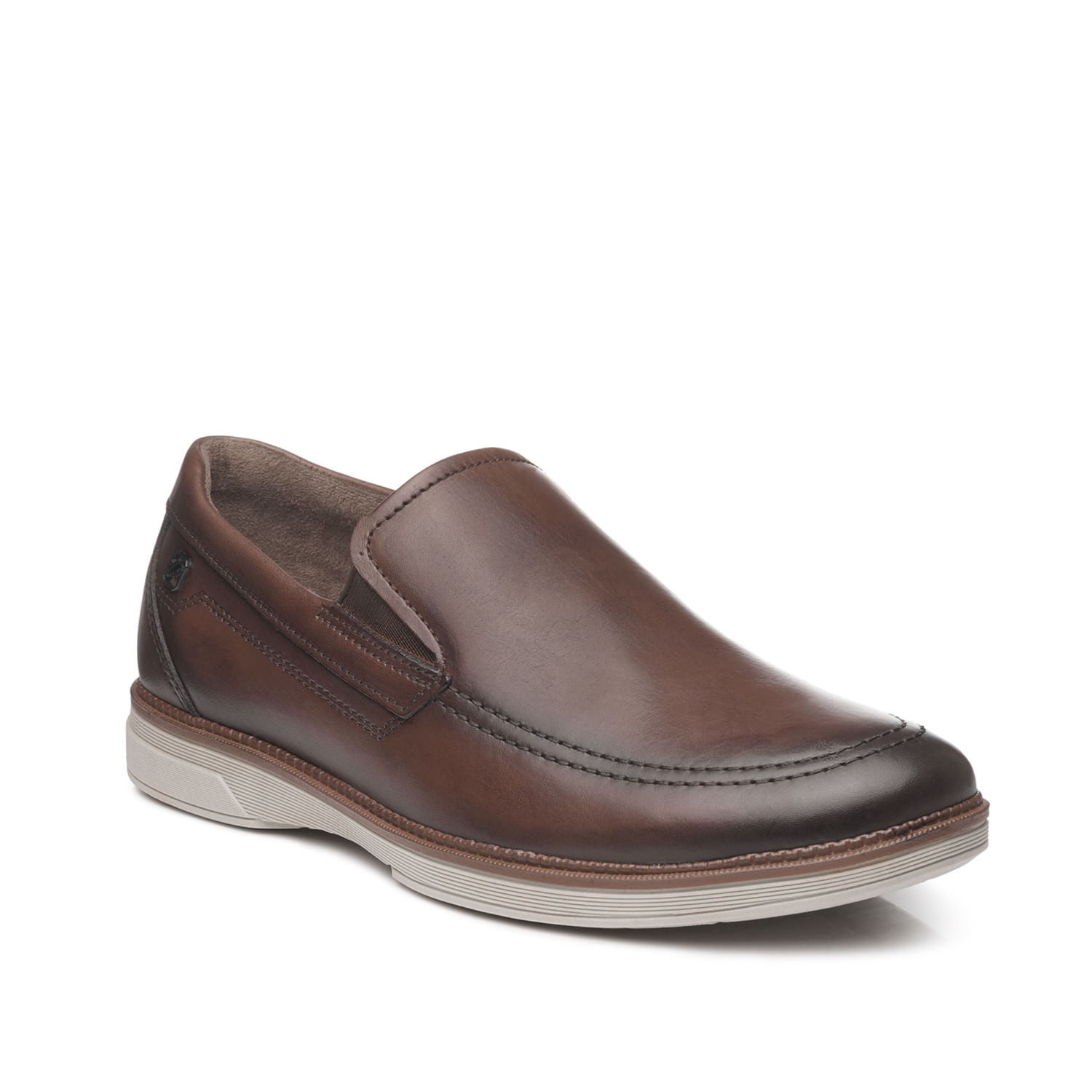 Sapato Casual Pegada Masculino em Couro Pinhão 126703-03 - Pegada