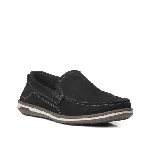 Mocassim Pegada Masculino em Couro Preto 141108-10