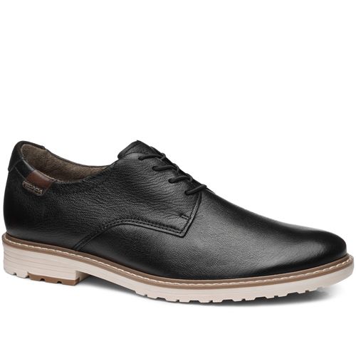 Sapato Casual Pegada Masculino em Couro Preto 126207-01