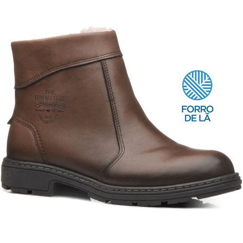 Bota Pegada Masculina em Couro Pinhão 181681-01