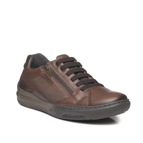 Sapatênis Pegada Masculino em Couro Terracota 111002-03