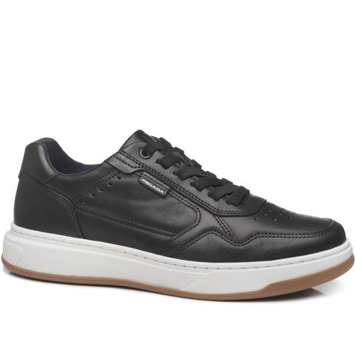 Tênis Casual Pegada Masculino em Couro Preto 111704-03