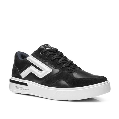 Tênis Casual Pegada Masculino em Couro Preto 111951-04