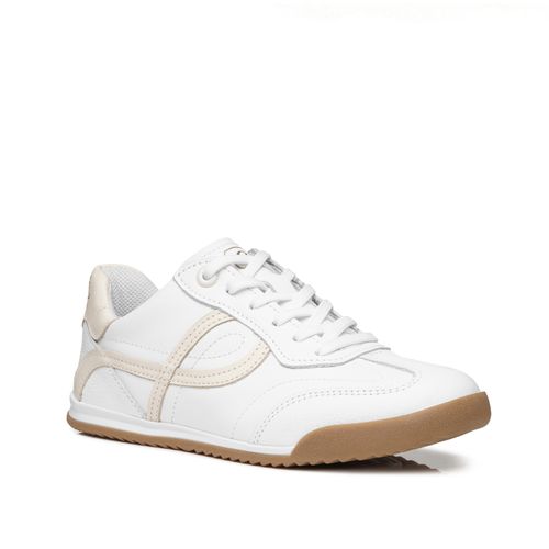 Tênis Pegada Feminino em Couro Branco 212804-01