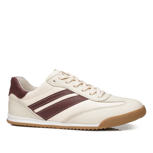 Tênis Pegada Feminino em Couro Milk 212802-02