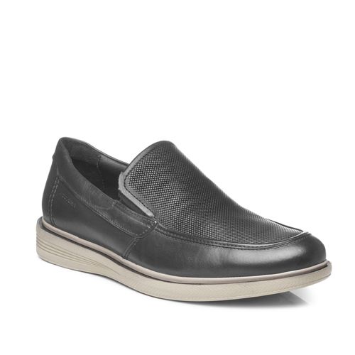 Sapato Casual Pegada Masculino em Couro Preto 126112-01