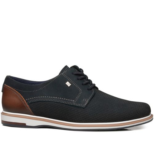 Sapato Casual Pegada Masculino em Couro Marinho 125113-08