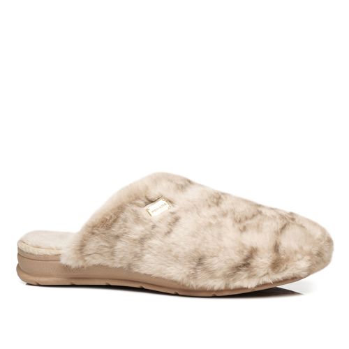Pantufa Pegada Feminina em Tecido Areia Café 266013-01