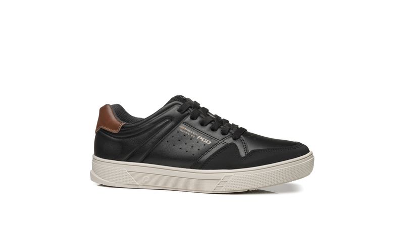 SP ローン ② Sapatênis Pegada Masculino em Microfibra Preto 172502-03 - Pegada