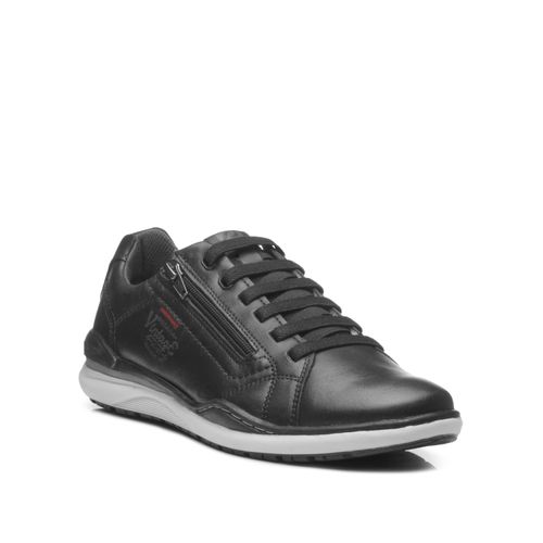 Sapatênis Pegada Masculino Plus Size em Couro Preto 519108-03