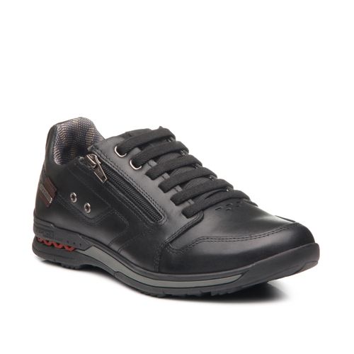 Sapatênis Pegada Masculino em Couro Preto 114858-02