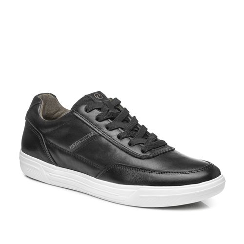 Tênis Casual Pegada Masculino em Couro Preto 110410-03
