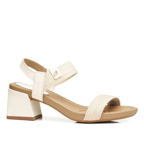 Sandália Pegada Feminina em Elástico Baunilha 234301-01