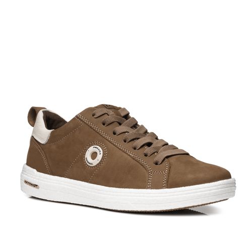 Tênis Casual Pegada Masculino em Couro Mascavo 112004-07