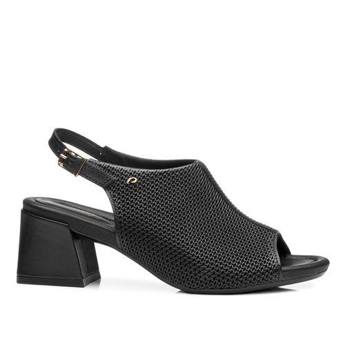 Sandália Pegada Feminina em Couro Preto 234305-03