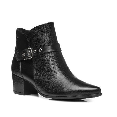 Bota Pegada Feminina em Couro Preto 280902-06