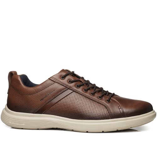 Sapatênis Pegada Masculino em Couro Pinhão 112203-04