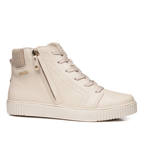 Tênis Pegada Feminino em Couro Off White 219025-01