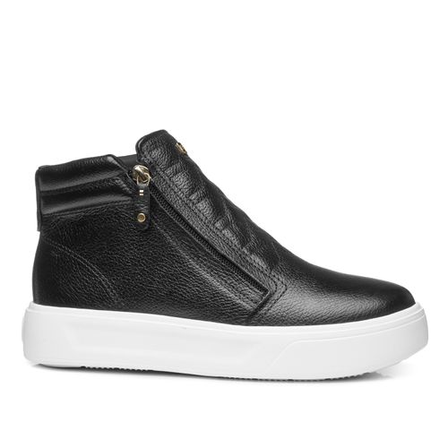 Tênis Pegada Feminino em Couro Preto 211215-02
