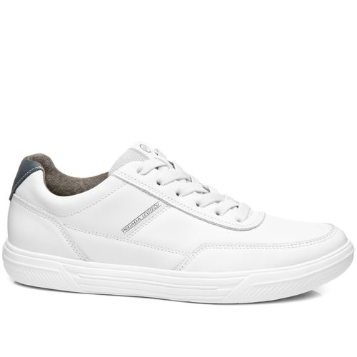 Tênis Casual Pegada Masculino em Couro Branco 110410-01
