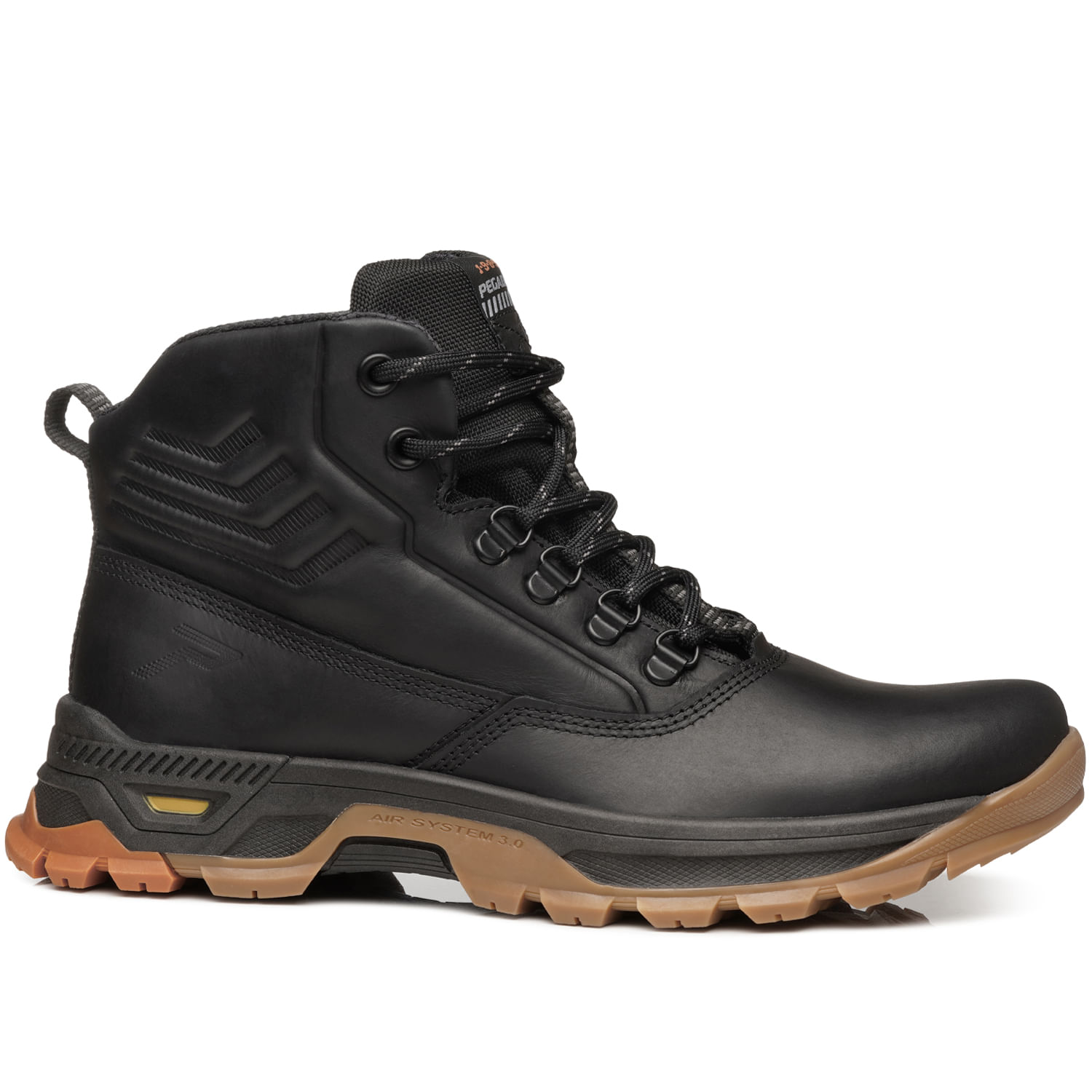 Bota Trekking Pegada Masculina em Couro Preto 150504-02 Pegada