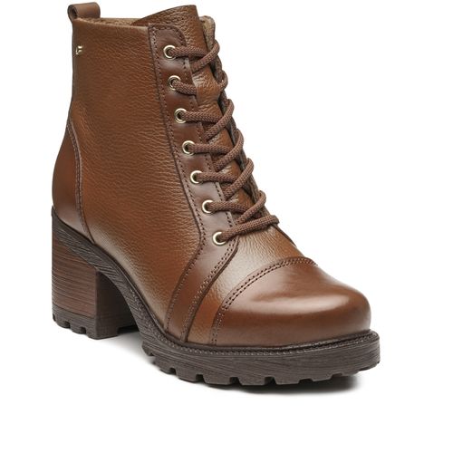 Coturno Pegada Feminino em Couro Terracota 281312-03