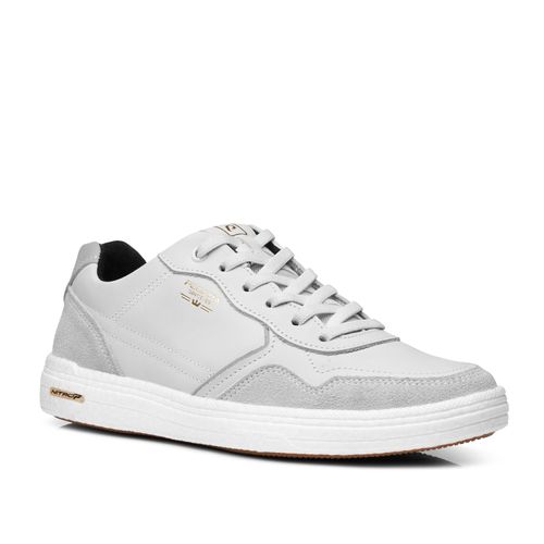 Tênis Casual Pegada Masculino em Couro Giz 112003-04