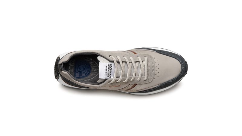 【PSA9】ブーバーン lv48 Tênis Casual Pegada Masculino em Couro Silver 110751-09 - Pegada