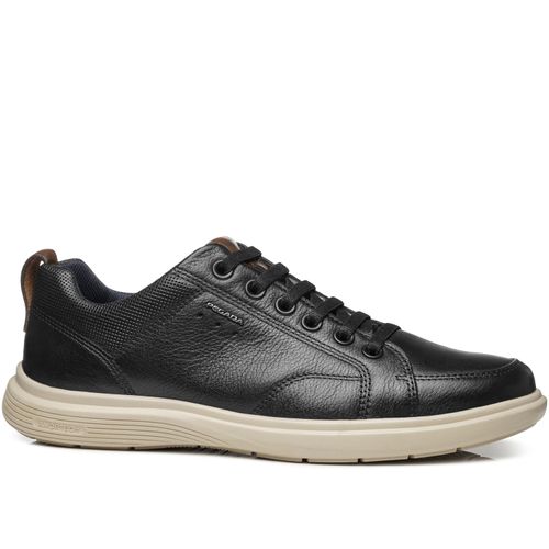 Sapatênis Pegada Masculino em Couro Preto 112201-04