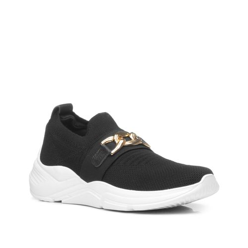 Tênis Pegada Feminino em Couro Preto 218831-03