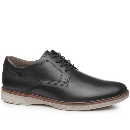 Sapato Casual Pegada Masculino em Couro Preto 126701-01